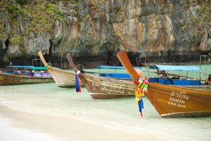 tong tail boats maya bay Thailand Professional stock photographer
