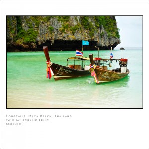 Longtail Boats Maya Beach Thailand Travel Photographer